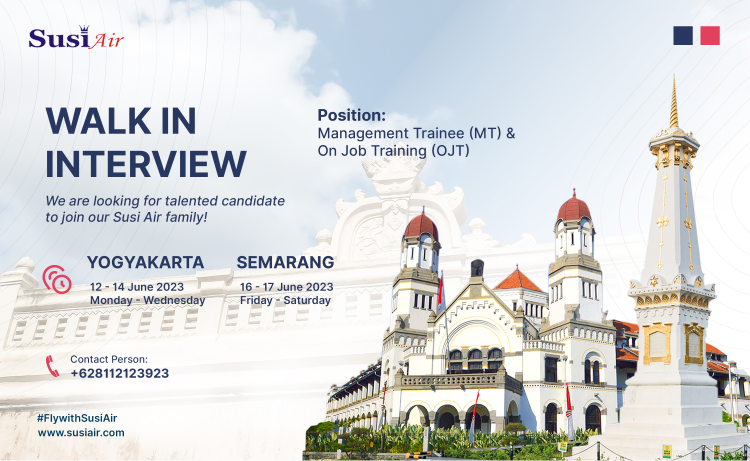 SUSI AIR IS HIRING For Management Trainee (MT) & On Job Training (OJT)